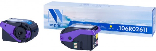 Картридж NV Print 106R02611 Желтый для принтеров Xerox Phaser 7100, 9000 страниц