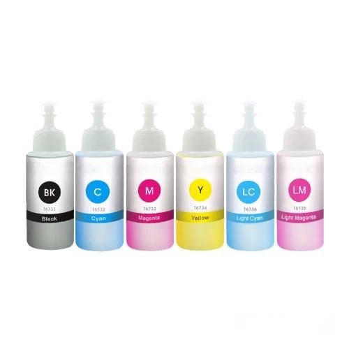 Чернила NV PRINT водорастворимые T6731 - T6736  для аппаратов Epson L800, L805, L810, L8158, L850, L1800, комплект 6 цветов по 70 мл