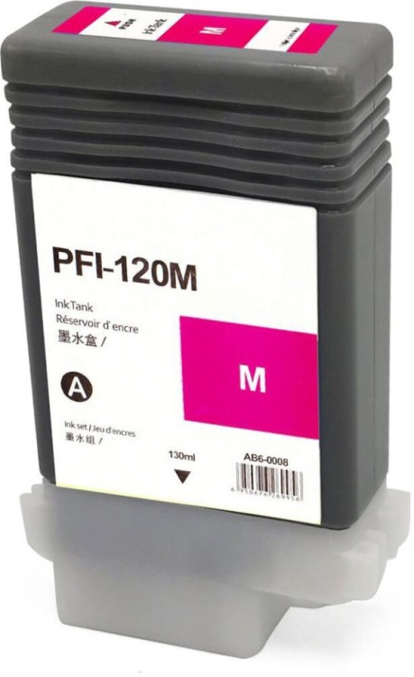 Картридж NV Print PFI-120M (NV-2887C001) Magenta для Canon imagePROGRAF TM-200/ TM-205/ TM-255/ TM-300/ TM-305 пурпурный, 130 мл