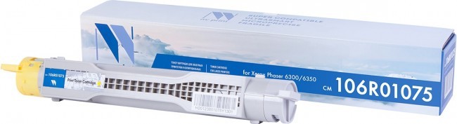 Картридж NV Print 106R01075 Желтый для принтеров Xerox Phaser 6300/ 6350, 4000 страниц