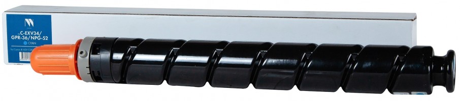 Тонер-Картридж NV Print C-EXV34 | GPR-36 | NPG-52 Cyan для принтеров Canon iR ADV C2020/ 2030/ 2220, 19000 страниц